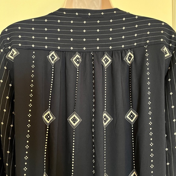 Ann Taylor Loft Belted Navy Geometric and Floral Dress NWT - Picture 12 of 16